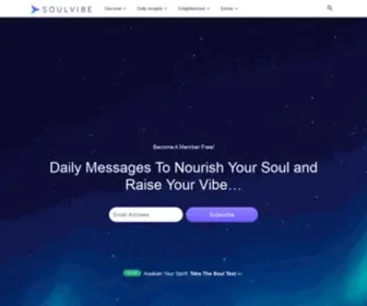 Soulvibe.com(Daily Messages To Nourish Your Soul and Raise Your Vibe) Screenshot