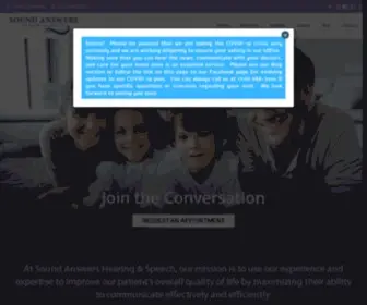 Soundanswerswny.com(Sound Answers Hearing & Speech) Screenshot