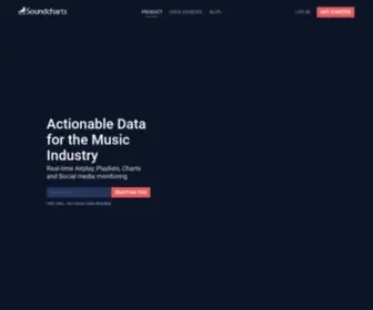 Soundcharts.com(Market Intelligence for the Music Industry) Screenshot