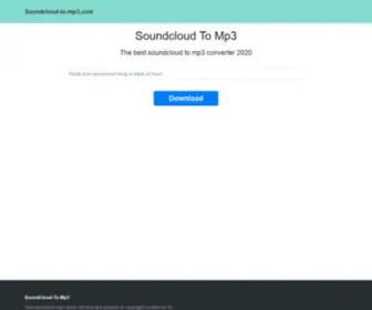 Soundcloud-TO-MP3.com(Soundcloud To Mp3) Screenshot