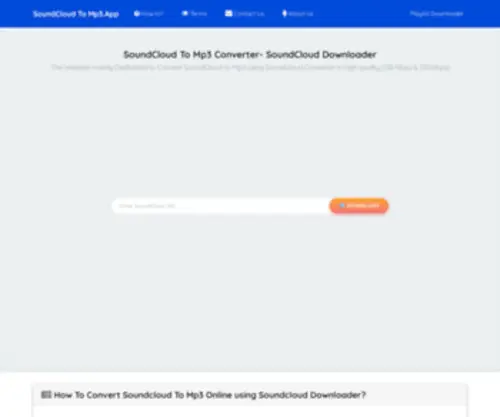 SoundcloudtoMP3.app(Soundcloud to mp3) Screenshot