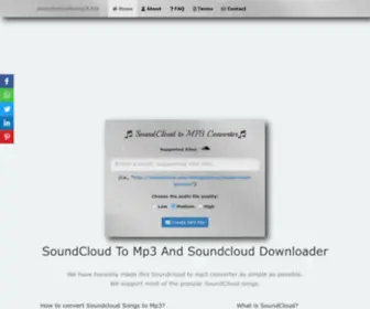 SoundcloudtoMP3.biz(SoundCloud To Mp3 Converter) Screenshot