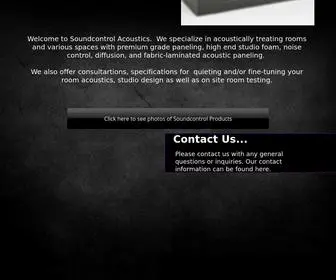 Soundcontrolacoustics.com(Soundcontrol Acoustics) Screenshot
