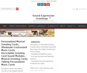 Soundexpressiongreetings.com(Supplier Of Custom Audio) Screenshot