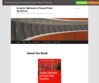 Soundfieldsynthesis.org(Analytic Methods of Sound Field Synthesis) Screenshot