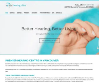 Soundhearingclinic.com(Hearing Aids & Audiologist in Vancouver) Screenshot