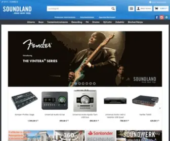 Soundland.de(Die Region kauft im Soundland. Instrumente und Zubehör auf 5000qm Firmenfläche. Fachpersonal) Screenshot