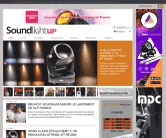 Soundlightup.com(SoundLightUp web magazine pour les pros) Screenshot