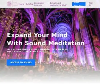 Soundmeditationpresents.com(Sound Meditation and Sound Healing on Demand) Screenshot