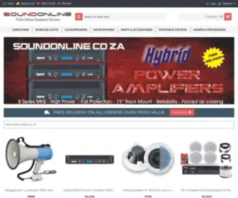 Soundonline.co.za(Sound equipment) Screenshot