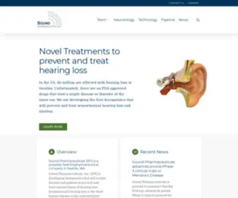 Soundpharma.com(Sound Pharmaceuticals) Screenshot