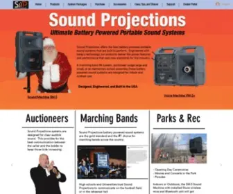 Soundprojections.com(Battery Powered Sound System) Screenshot