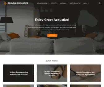 Soundproofingtips.com(Enjoy Great Home Acoustics) Screenshot