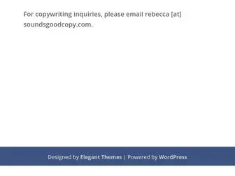 Soundsgoodcopy.com(Direct Response Copywriter) Screenshot