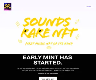 Soundsrarenft.io(Sounds Rare Music NFT) Screenshot