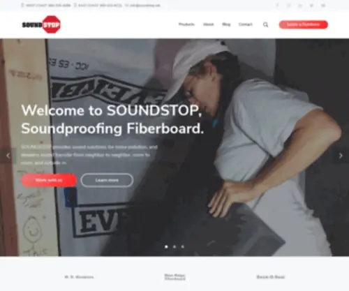 Soundstop.net(SOUNDSTOP Acoustic Insulation Sound Board) Screenshot