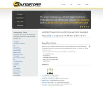 Soundstorm.com(Hollywood's Sound Effects Library) Screenshot