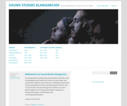 Soundstudies.info(Masterstudiengang am UdK Berlin Career College) Screenshot