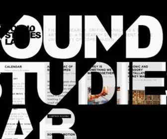 Soundstudieslab.org(Sound Studies Lab) Screenshot