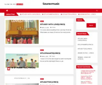 SouravMusic.in(Song lyrics page) Screenshot