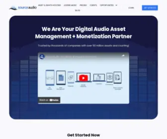 Sourceaudio.com(Trusted by thousands of companies with over 50 million assets and counting. SourceAudio) Screenshot