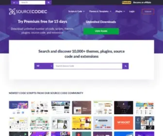 Sourcecodec.net(Discover and Share Code) Screenshot