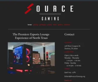 Sourcegaming.org(The premiere gaming & esports lounge experience of North Texas) Screenshot