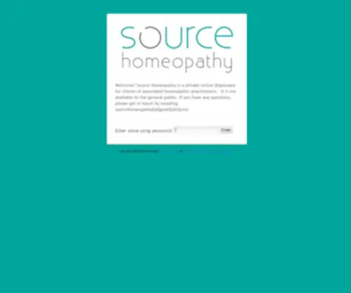 Sourcehomeopathy.com(Source Homeopathy) Screenshot
