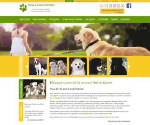 Sourcenotredame.com(Elevage chiots et chiens de compagnie Nord (59) Dunkerque) Screenshot