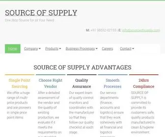Sourceofsupply.in(One Stop Source for all Your Need) Screenshot