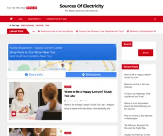 Sourcesofelectricity.com(All About Sources of Electricity) Screenshot