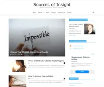 Sourcesofinsight.com(Join me on a quest for the world's best insight and action for work and life) Screenshot