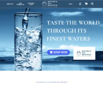 Sourcetobottle.com(Taste the world through fine waters) Screenshot