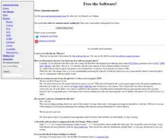 Sourceware.org(Free software) Screenshot