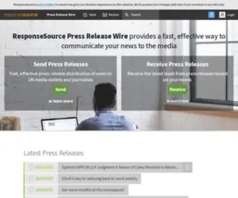 Sourcewire.com(ResponseSource Press Release Wire (formerly SourceWire)) Screenshot