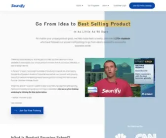 Sourcify.com(Product Sourcing Simplified New Front Page) Screenshot