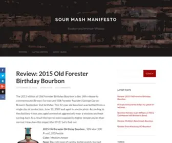 Sourmashmanifesto.com(Bourbon and American Whiskey Blog) Screenshot