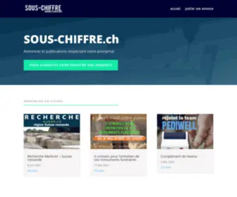 Sous-Chiffre.ch(Annonces respectant votre anonymat) Screenshot