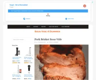 Sousvide4Dummies.com(Sous Vide and Modernist Cuisine Cooking for Beginners) Screenshot