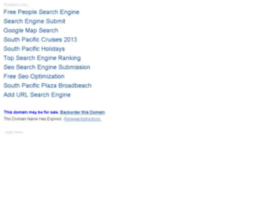 South-Pacific-Project.com(UK Add Urls Directory Search Engine And Directory) Screenshot