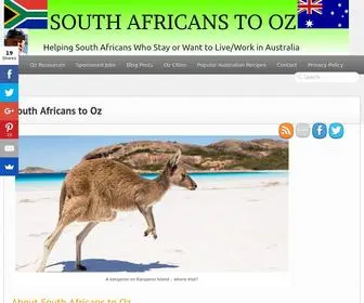 Southafricanstooz.com(South Africans to Oz) Screenshot