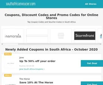 Southafricanvoucer.com(Promo Code & Coupon Code 2020 in South Africa) Screenshot