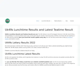 Southafricazalottz.com(Lunchtime Results) Screenshot