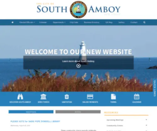 Southamboynj.gov(The Official Website of The City of South Amboy) Screenshot