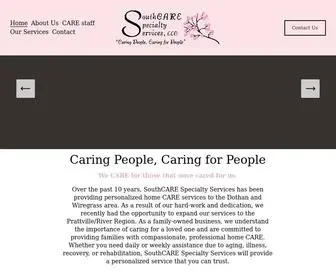 Southcareservices.com(SouthCARE Specialty Services Home Care) Screenshot