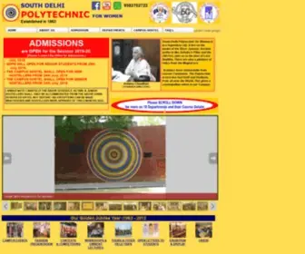 Southdelhipolytechnic.in(South Delhi Polytechnic for Women) Screenshot