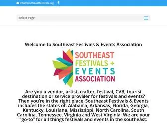 Southeastfestivals.org(Southeast Festivals & Events Association) Screenshot