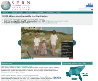 Southeastgenetics.org(Sern website information) Screenshot