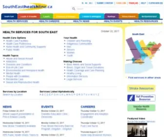 Southeasthealthline.ca(Health Services for South East) Screenshot
