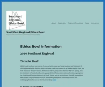 Southeastregionalethicsbowl.org(Program of the Association for Practical and Professional Ethics) Screenshot